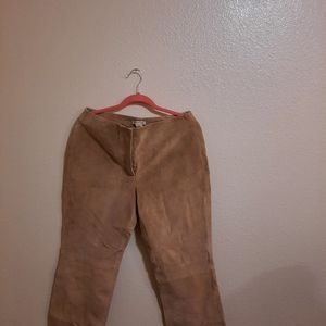 Suede Leather Pants